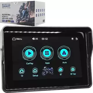 Central Multimídia Motocicleta Universal Android Auto Carplay Bluetooth USB SD First Option 528