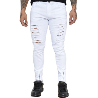 Calça Jeans Masculina Slim Original Elastano Lycra Roupas Masculina Atacado Preta e Azul