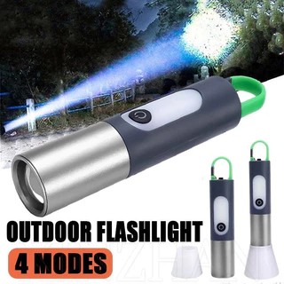 Lanterna Holofote Led Tática Recarregável Tipo-C Com Espelho