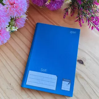 Caderno Brochura 1/4 Caligrafia Stiff Jandaia Azul