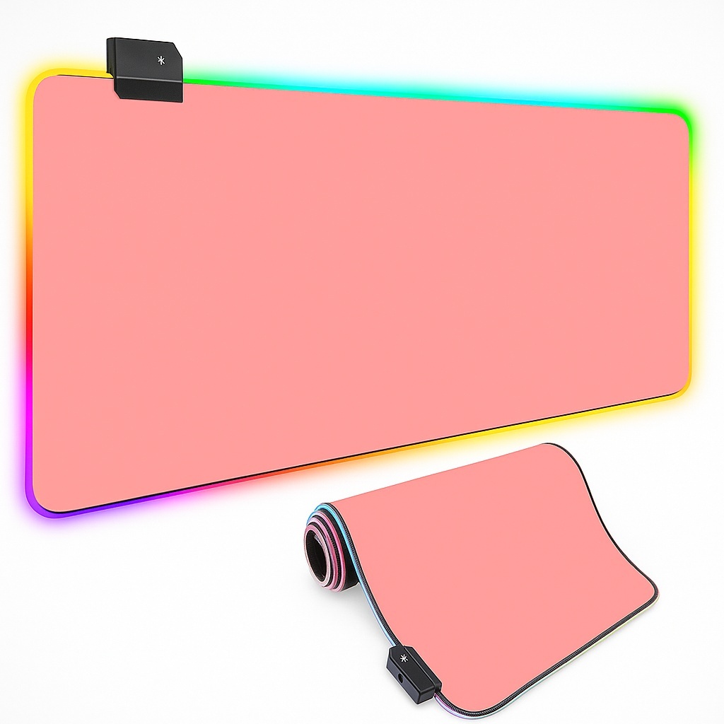 Mouse Pad Gamer Rosa Grande 80x30cm LED RGB 7 Cores 11 Efeitos ...