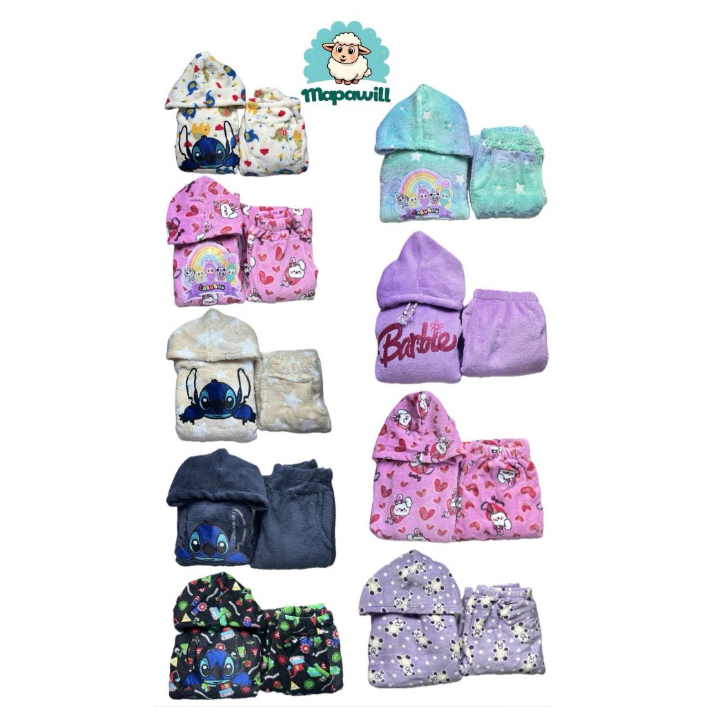 Conjunto Pijama Infantil Premium Fleece Pelúcia Personagens Quentinho Menino e menina para o inverno em Oferta na Shopee