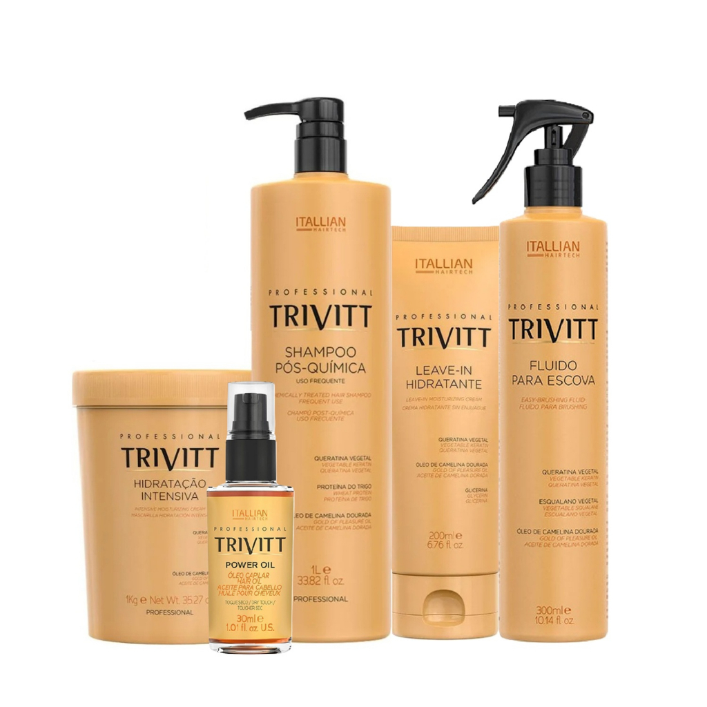 Kit Profissional Trivitt Hidratação Intensiva Reparação e Tratamento ...