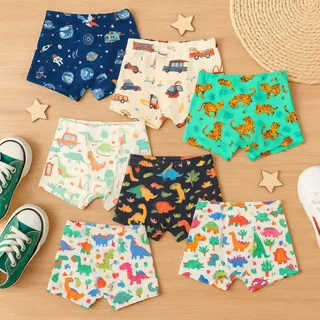 Cueca Boxer Box Infantil Menino Algodão Conforto Cotton Basica Lisa Estampa Confortavel UpMan 2 a 12