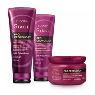 Siàge Pro Cronology Shampoo Condicionador e Macara