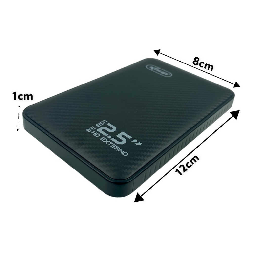 HD Externo Knup 1TB USB 3.0 KP-HD807 Preto, Rápido e Compacto