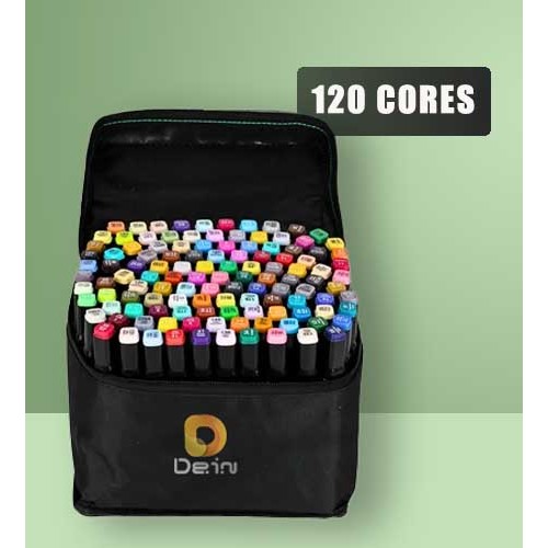 KIT12/24/36/48/60/80/120 Cores Estojo Bolsa Caneta Marcadores