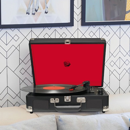 Vitrola Maleta Retrô Toca Discos De Vinil Antigo Portátil Bluetooth Bivolt  Alto-Falantes Integrados