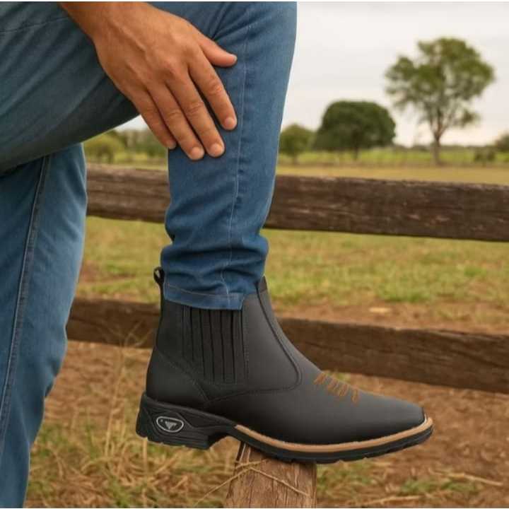 BOTINA RODEIO COUNTRY UNISSEX SINTETICO PREMIUM ALTA QUALIDADE E ...