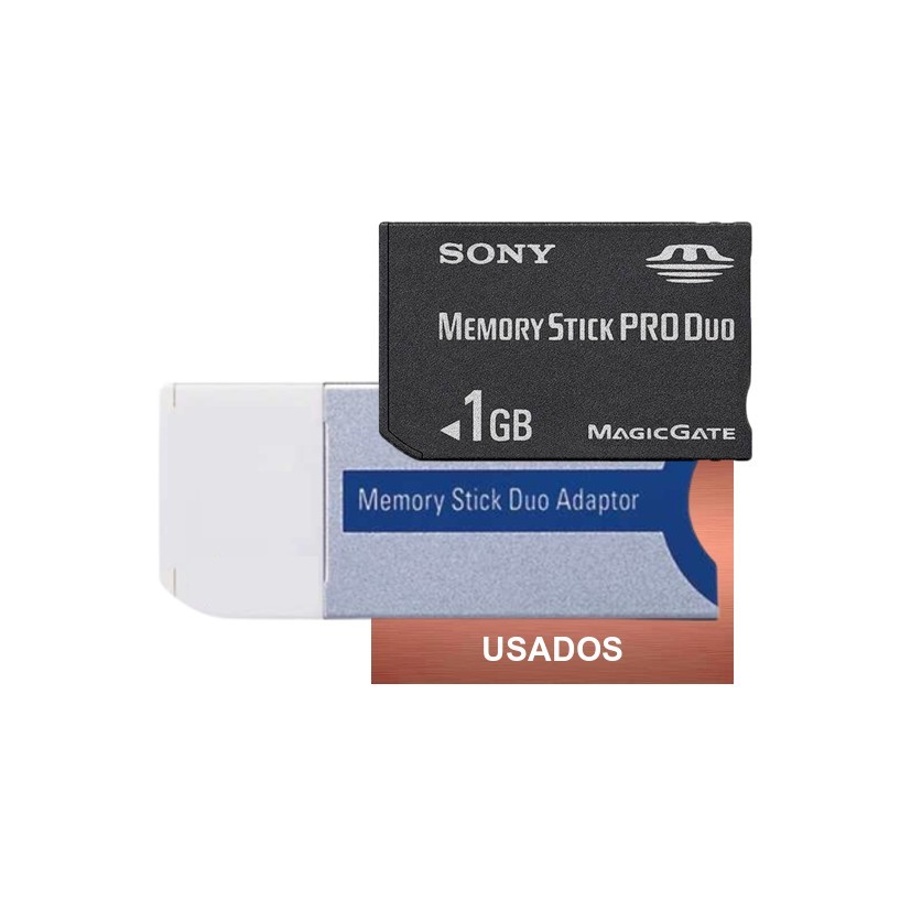 Cartão De Memória Memory Stick Pro Duo 1gb + Adaptador / Câmera
