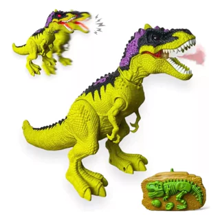 brinquedo Dinossauro anda solta fumaça de controle remoto em Oferta na Shopee