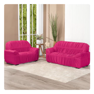 Capa De Sofá 3 E 2 Lugares 21 Elásticos Malha Gel Protetor em Oferta na Shopee