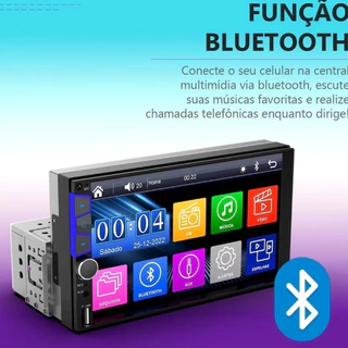 Central multimídia automotiva 1 Din 7 polegadas MP5 USB/AUX/TF Mirrorlink