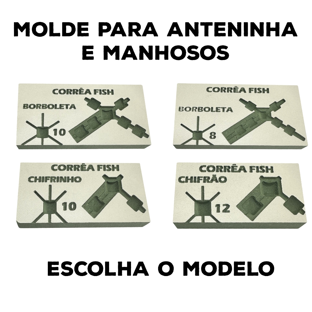 Molde Para Anteninhas e Manhosos MDF – Escolha o Modelo Correa Fish ...