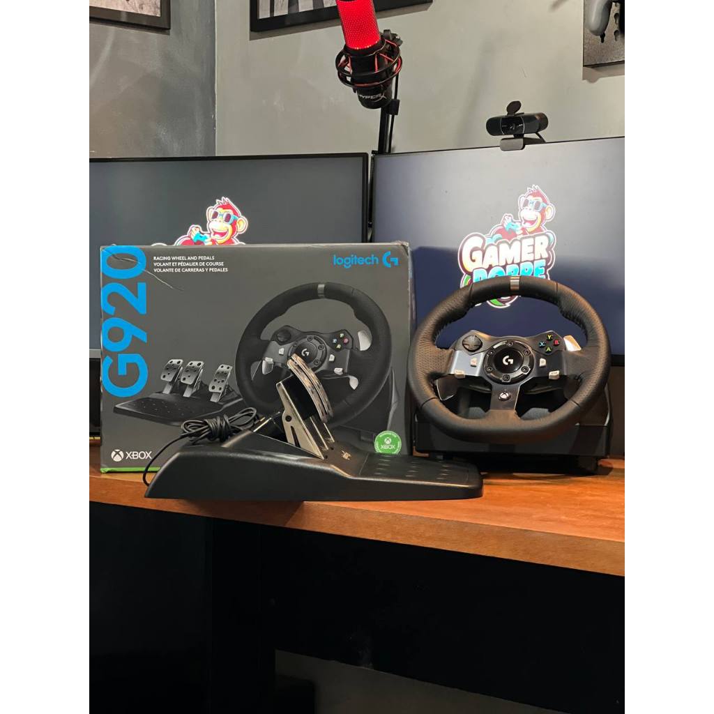 Volante Logitech G920 Driving Force C/ Pedal XONE/XS/PC Simulador Completo/Com Caixa + Garantia