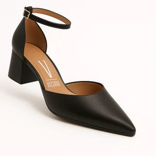 Scarpin Vizzano Salto Médio Bloco Tornozeleira Sapato Feminino 1220.317