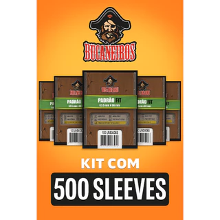 Kit 5 Pacotes Sleeve Bucaneiros Fit com 500 Pkémon Magic
