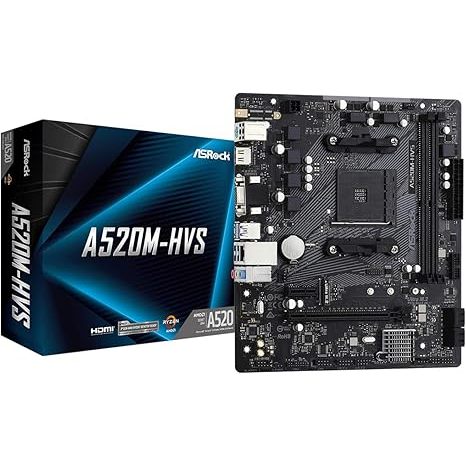Placa Mãe Asrock A520M-HVS 90-MXBE60-A0BAY1Z