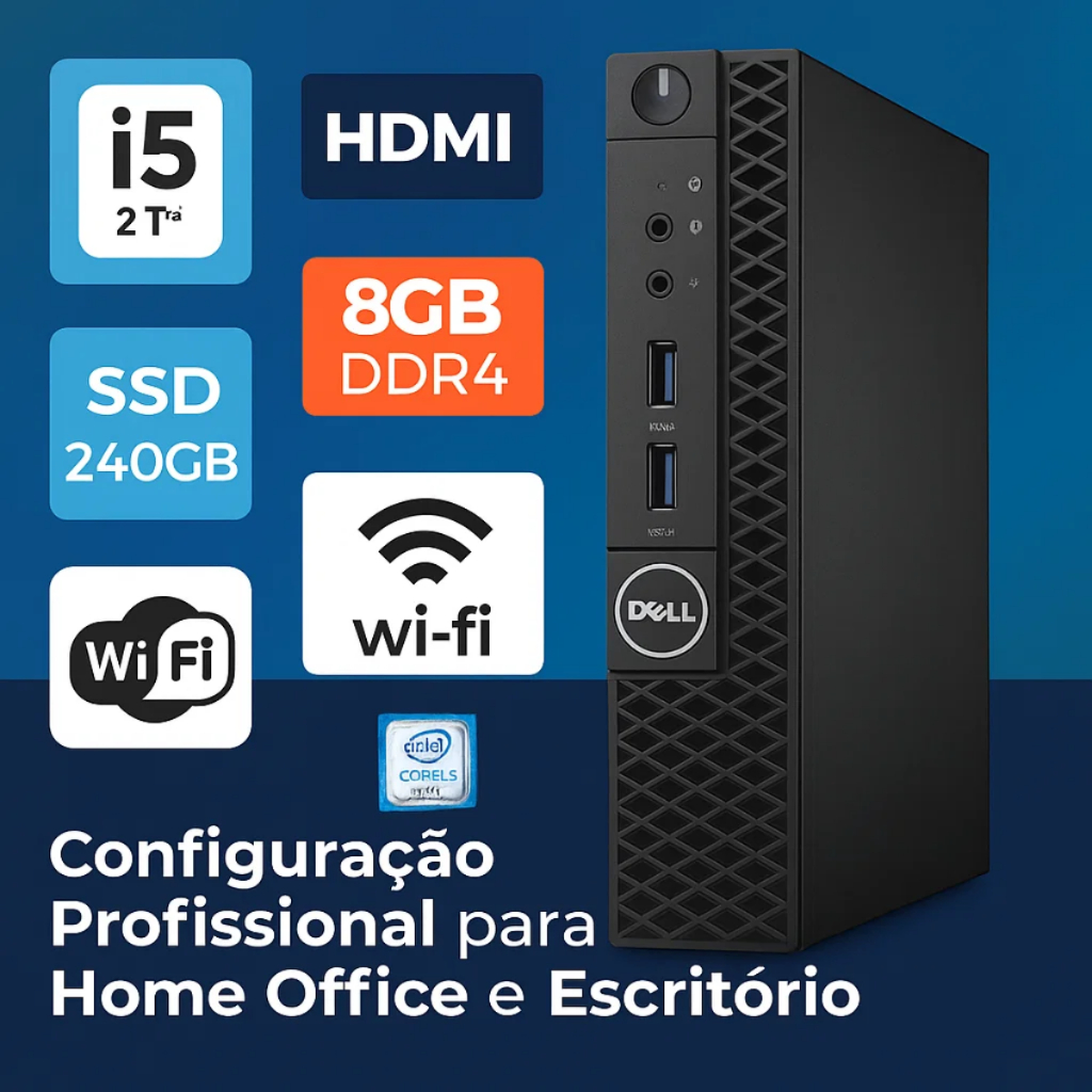 Mini Desktop PC Dell Novo Computador Optiplex 3050M I5 7ª Geração 8Gb ...