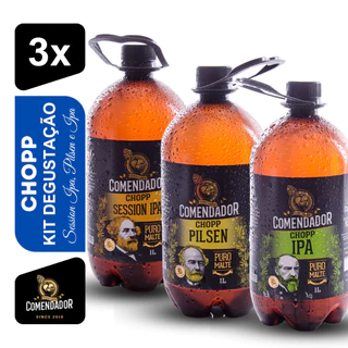 Kit Chopp Comendador Pilsen, Session Ipa e Ipa