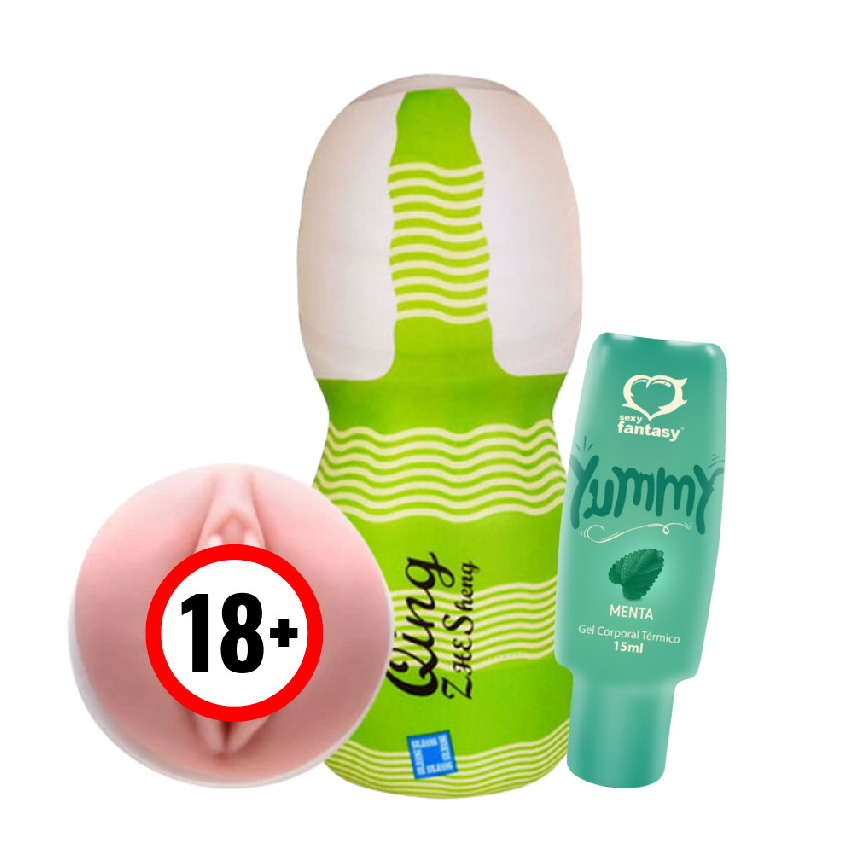 Kit Masturbador Masculino Vagina + Gel Trmico Yummy Menta | Shopee Brasil