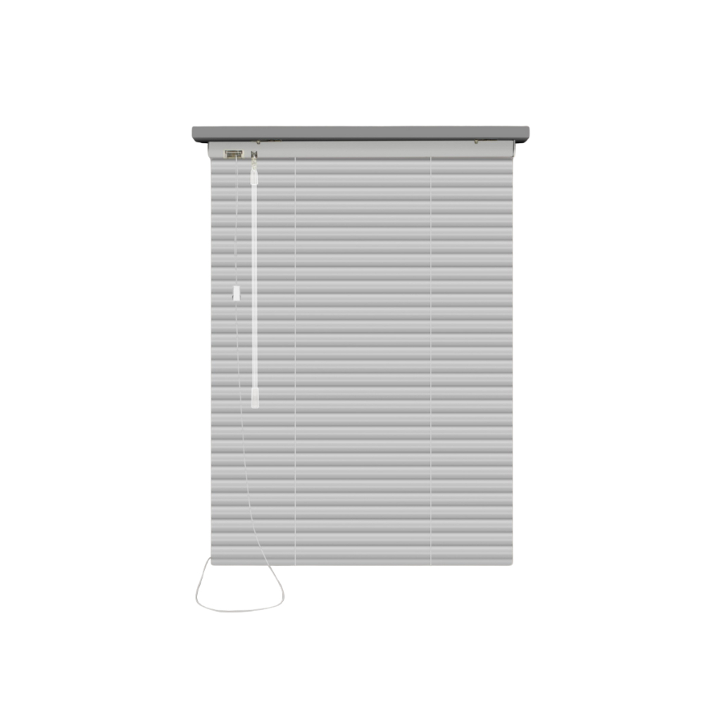 Perciana Grande em Horizontal Cinza Pvc 25mm Para Quartos Escritórios Cozinha Cortina Blackout