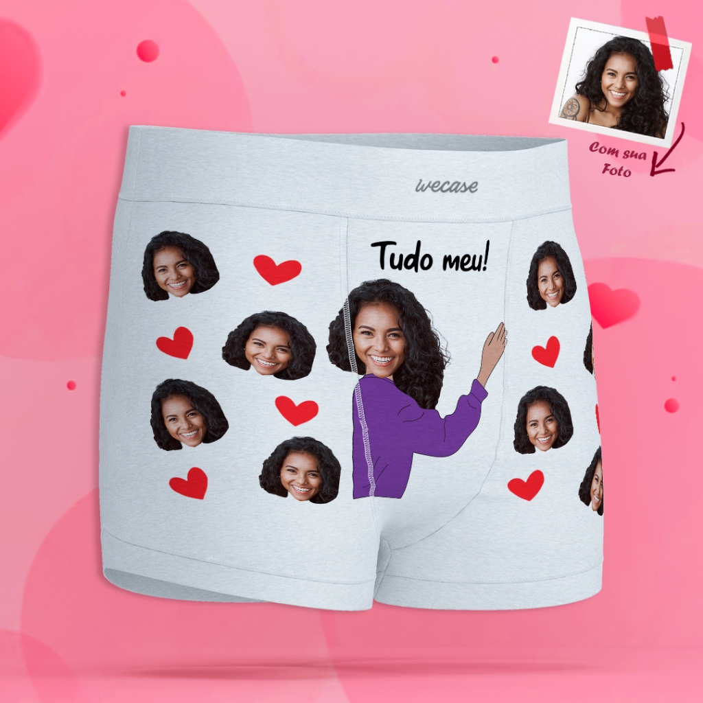 Cueca Personalizada com Foto Ciumenta Presente Criativo Dia dos ...