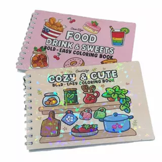 KIT Livro De Colorir Alimentos KIT Caderno De Colorir Infantil 48 Folhas A5 em Oferta na Shopee