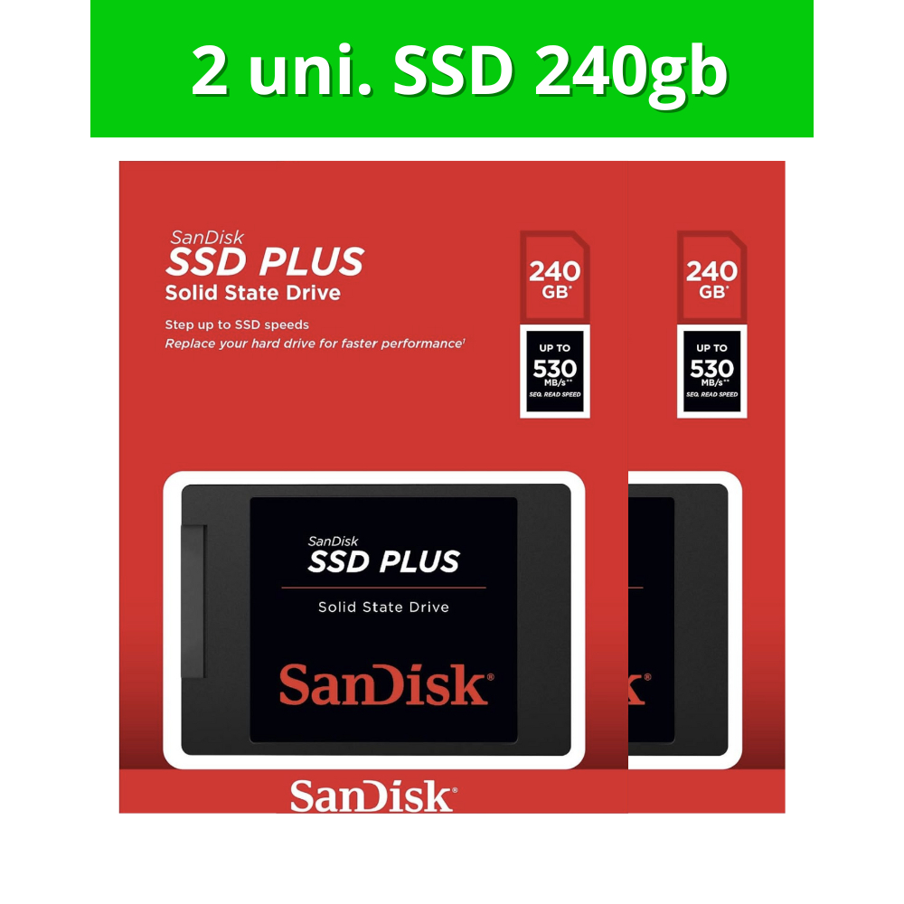 SSD 480GB/240GB/1TB Sandisk Plus ORIGINAL Case Hd Externo Exbom