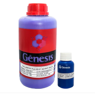 TINTA SERIFOTO - EMULSÃO VIOLETA A BASE DE SOLVENTE COM SENSIBILIZANTE - SERIGRAFIA - GENESIS - 900 ML (SERIFOTO) 100 ML