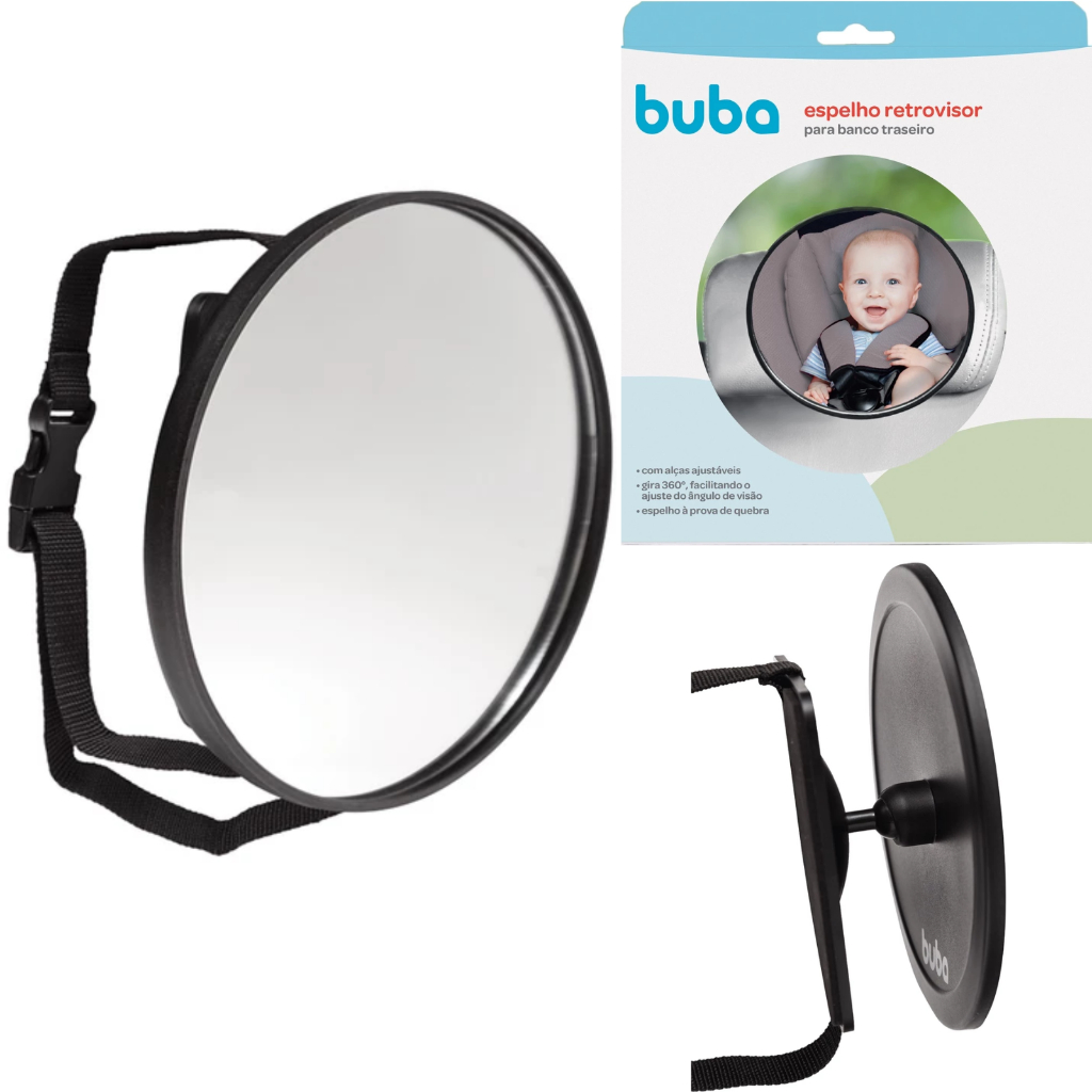 Espelho Retrovisor para Bebê Conforto Cadeirinha Infantil Bebê Buba ...