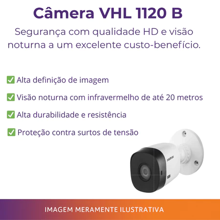 Camera Seguranca Vhl 1120b 20 Metros Infra 3 6mm Intelbras