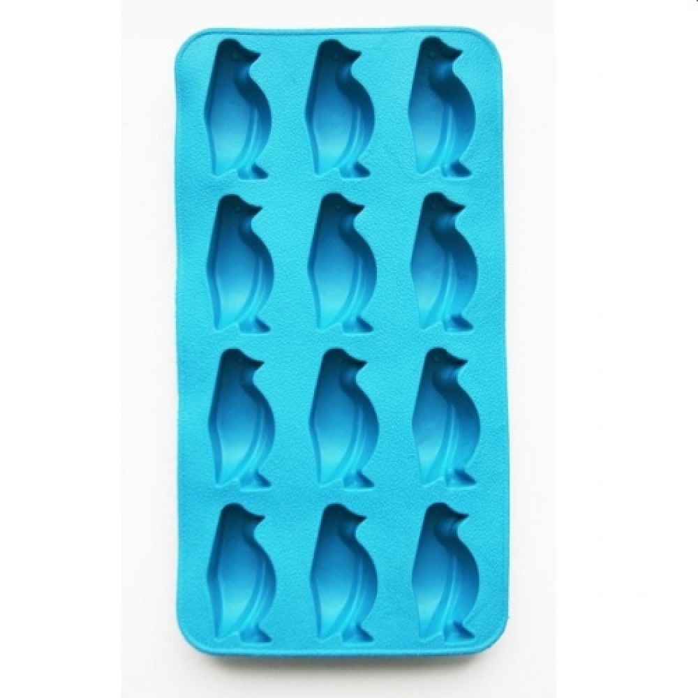 Forma de Gelo Chocolate Pinguim Molde Silicone Fácil 3D Azul Moldável ...