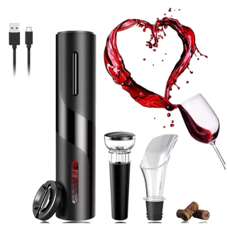 Kit Saca Rolhas para Vinho Garrafa Acessorio Abridor De Vinho Eletrico Automáticos em Oferta na Shopee