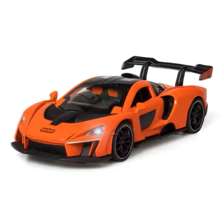 Miniatura McLaren Senna - Metal, Alta Qualidade - Cores Laranja, Vermelha e Branca