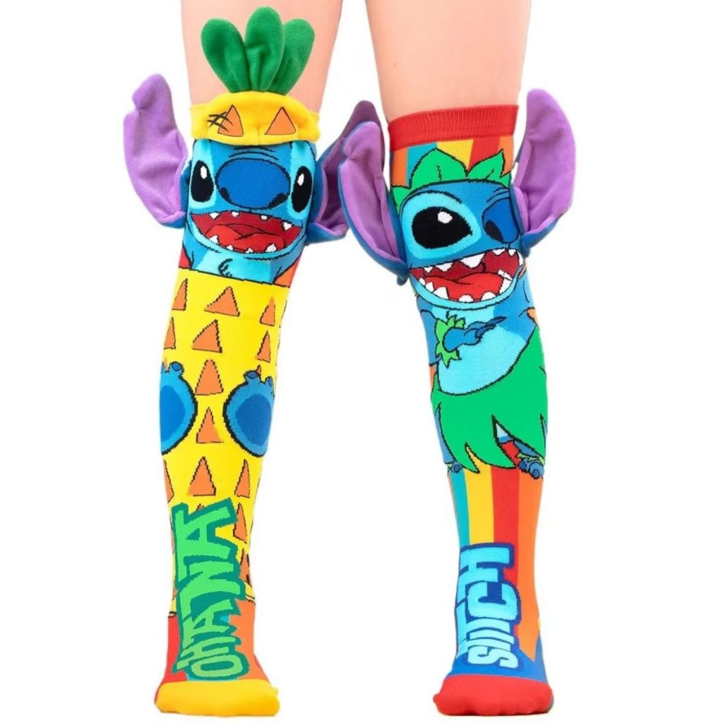 Meia Divertida 3D Cano Alto Personagens Infantil lilo stitch . ESCOLHA ...