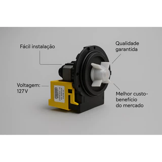 Eletrobomba universal Emicoll 110v para Máquina de Lavar Roupas - Alta Durabilidade e Envio Rápido!