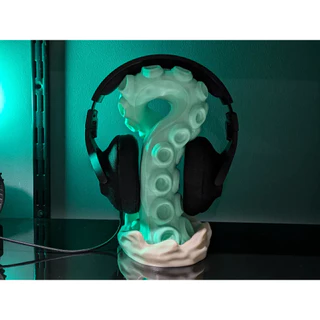 Suporte de Fone Tentáculo - Moderno Decorativo Casa Quarto Setup Gamer