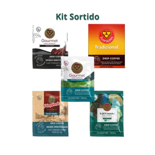 Café Dripp Coffee sachê Kit 20/10/5un Três Corações(Portinari, Dark, Pimpinela, MMinas,Tradicional)