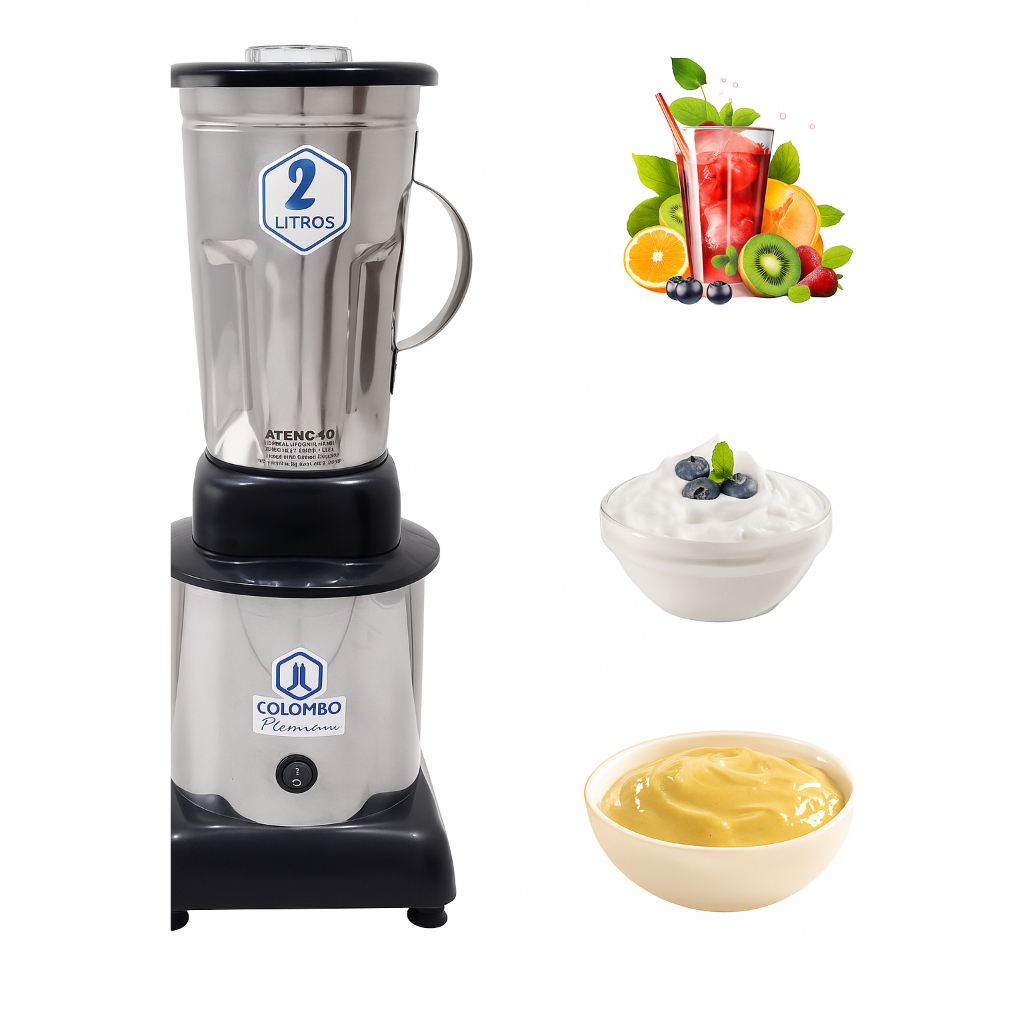Liquidificador Industrial Inox 100% 2L Alta Rotação