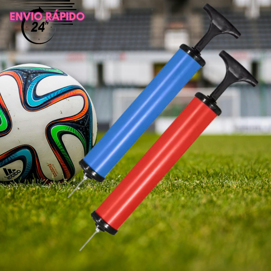 Kit Bomba de Ar Para Encher Bola de Futebol, Vôlei Futsal Basquete ...
