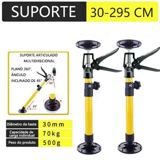 Haste de Suporte Telescópica Ajustável em Aço - Sistema Manual para Armários, Macacos e Drywall