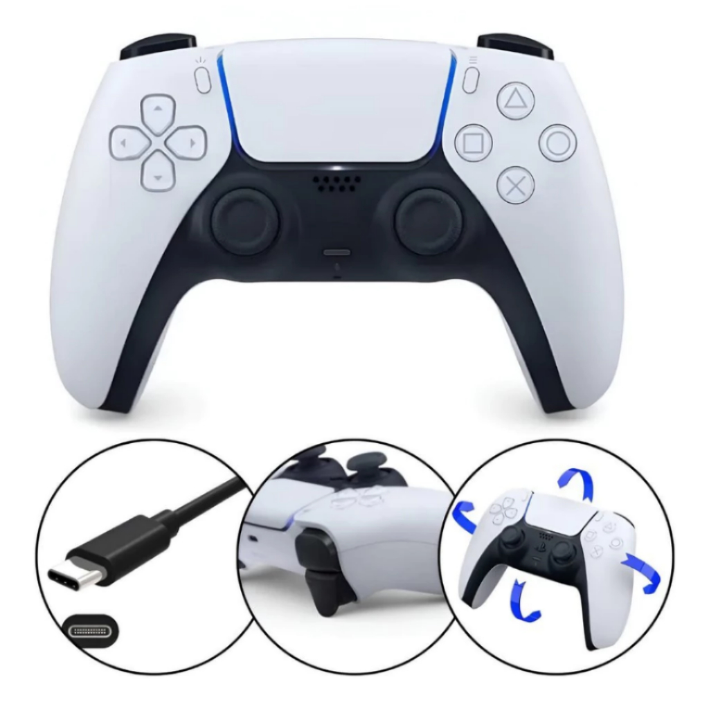 Controle Sem Fio Compatível Playstation 4 / Tv Smart / PC / Celular Bluetooth