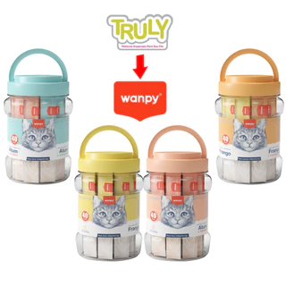 Petisco Para Gatos Wanpy Creamy Pote com 40 Tubos de 14g Tipo Churu Truly em Oferta na Shopee