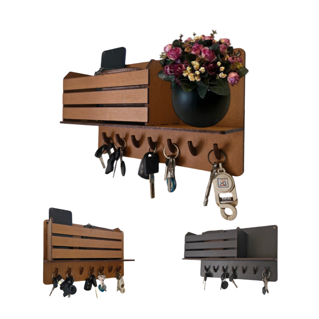 Porta Chaves de Parede em MDF moderno e diferente – Decorativo com ...