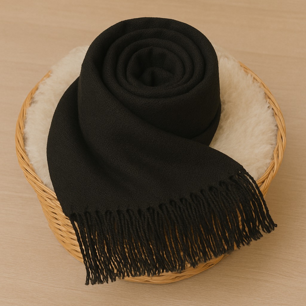 IPUシャカシャカ Cachecol Encharpe Pashmina Lisa de Poliéster de 120G com franjas