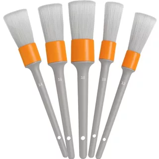 Kit 5 Unidades Tamanho 10 12 14 16 18 Pincel Pinceis Detalhamento Automotivo Uso Interno Limpeza