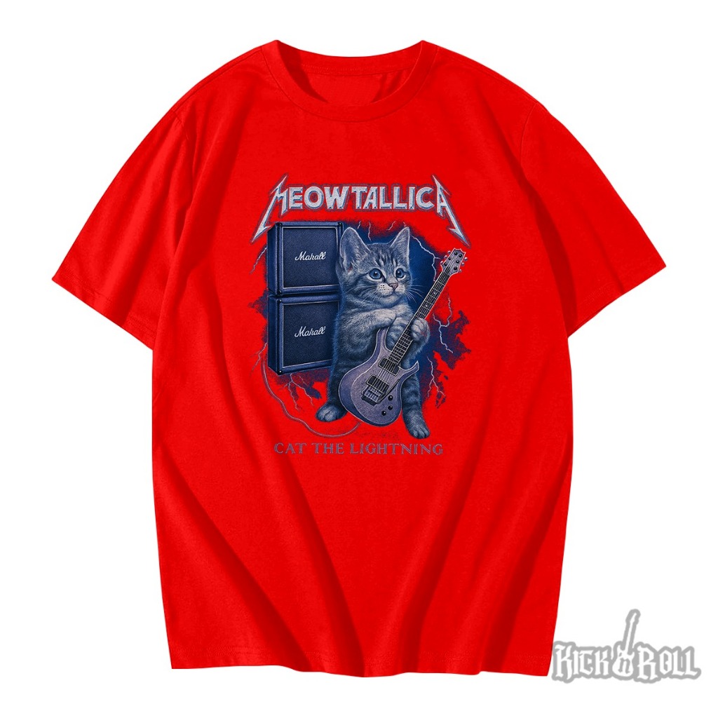Camisa Camiseta Meowtallica Cat | Shopee Brasil