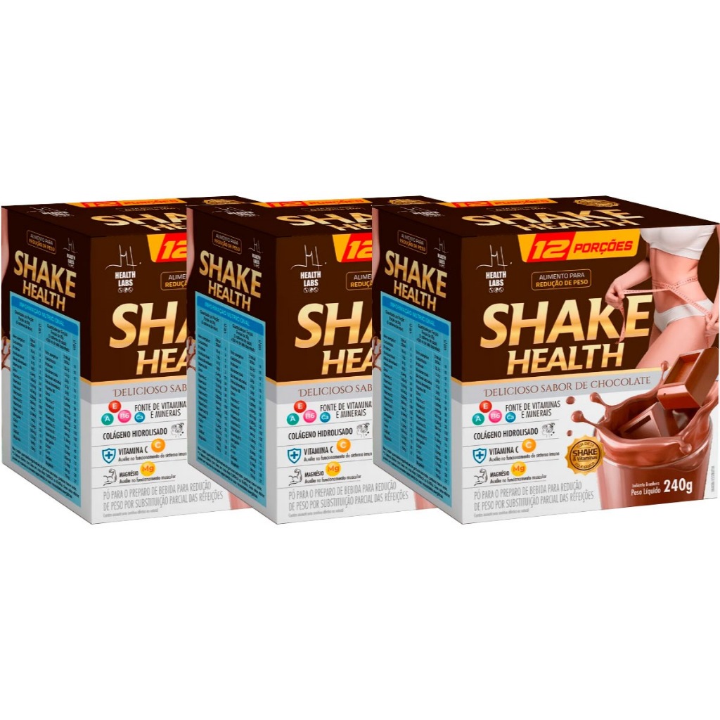 Kit 3un Shake Substituto de Refeições - 3 x 240g (Total 720g