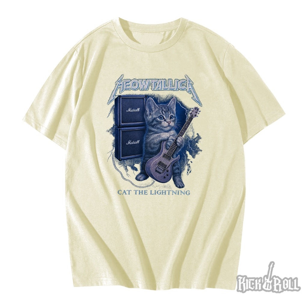 Camisa Camiseta Meowtallica Cat | Shopee Brasil